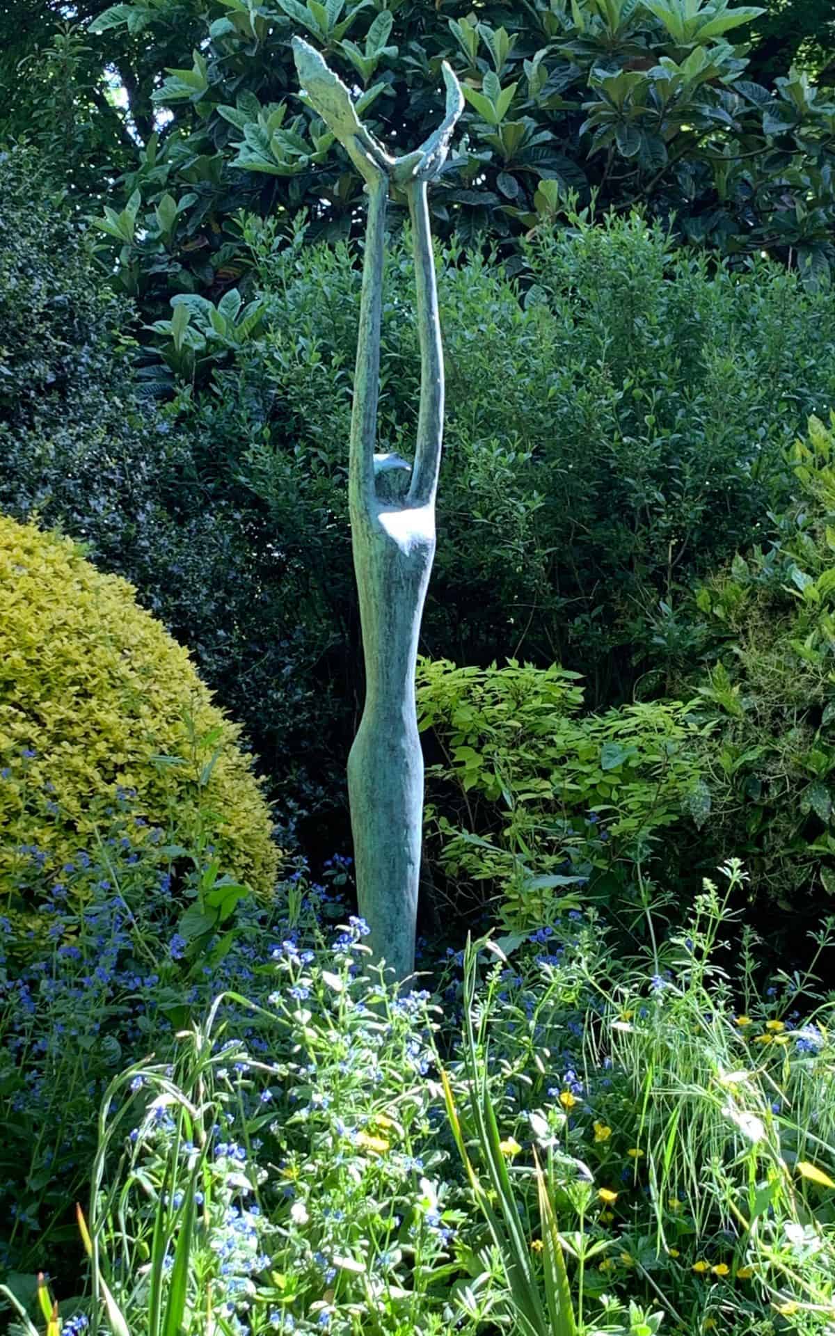 A sculpture by UK contemporary sculptor, Jeremy Moulsdale, titled Silent Wings.
